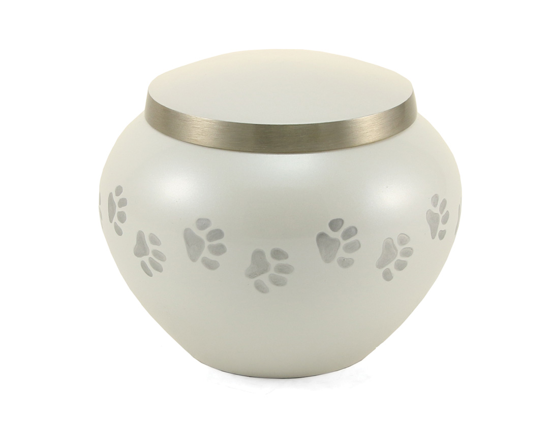 Odyssey Paw Print Urns - Pearl-image