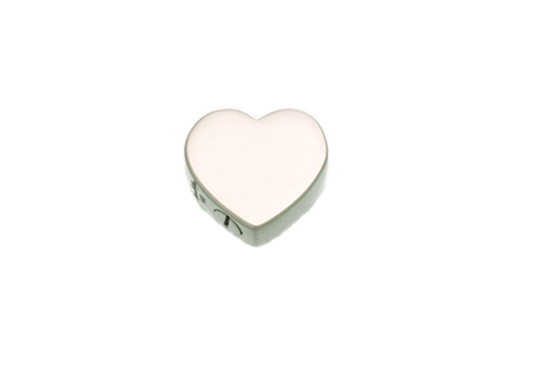 Single Chamber Heart Pendant - Sterling Silver-image